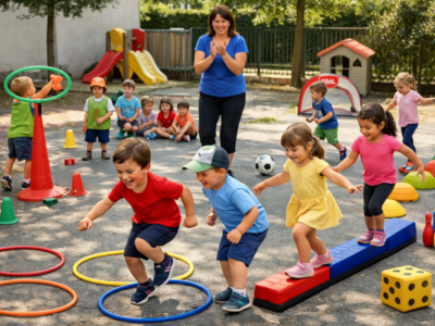 Jeux sportifs en maternelle