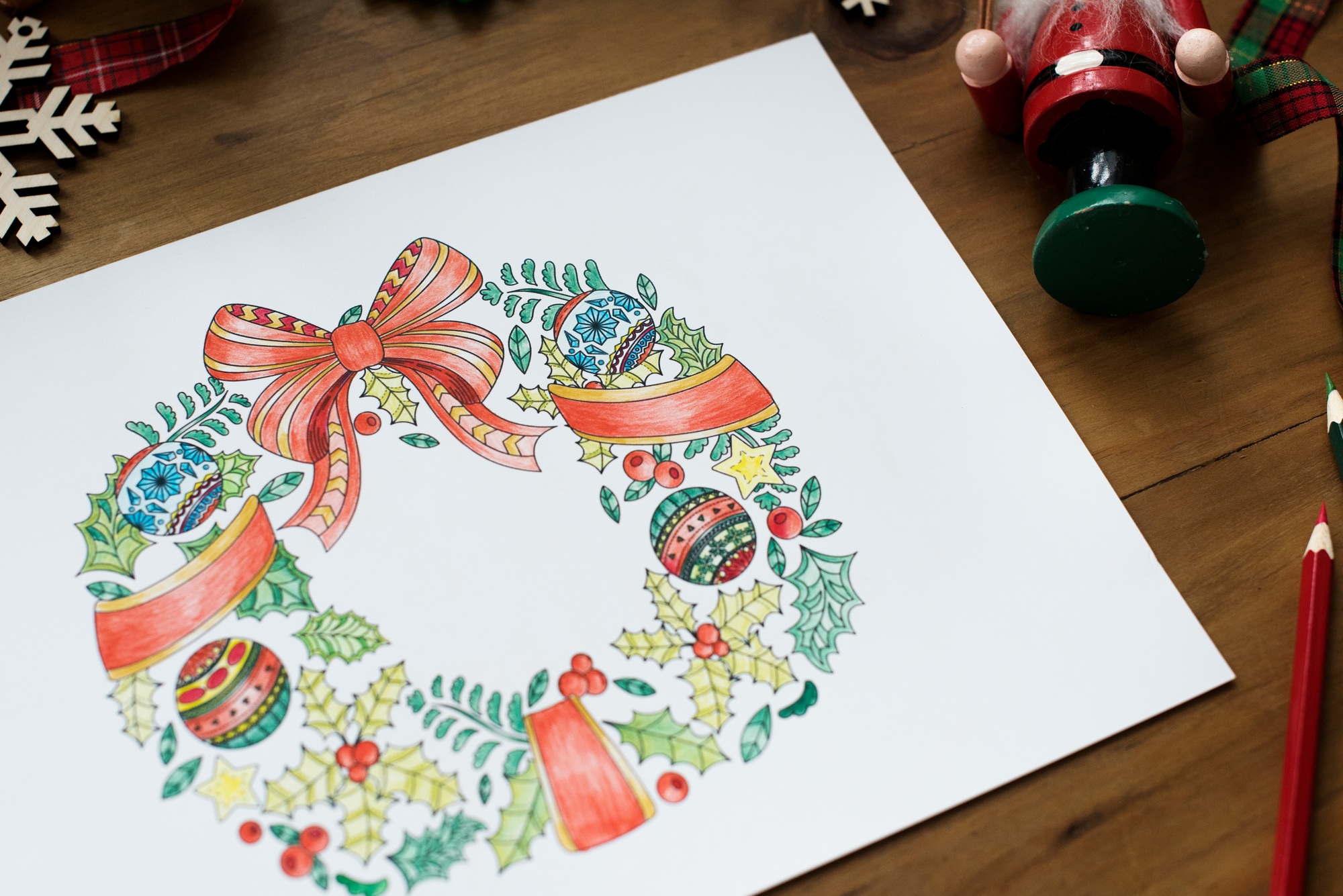 Christmas theme coloring page