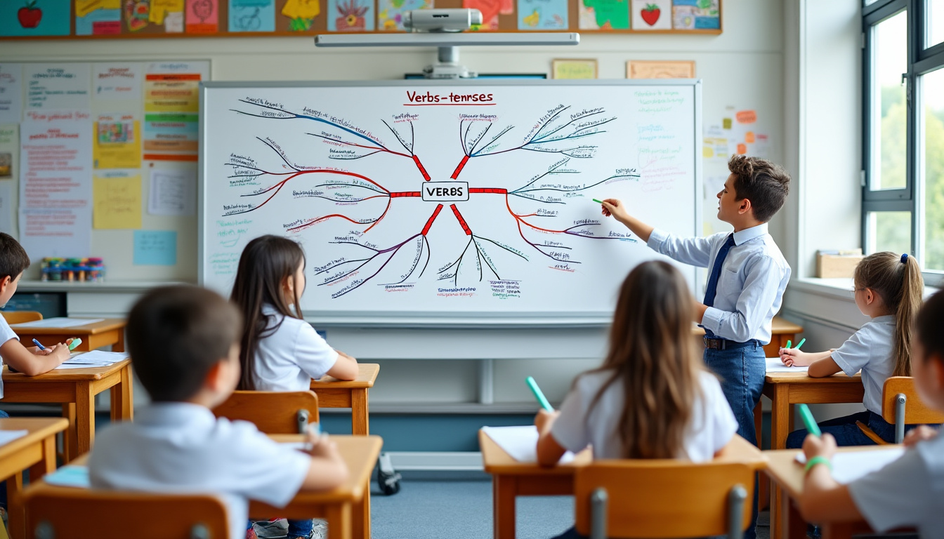découvrez comment une carte mentale sur la conjugaison de tous les temps simplifie l'enseignement en offrant une vue claire, structurée et visuelle pour aider élèves et enseignants à mieux maîtriser la grammaire française.