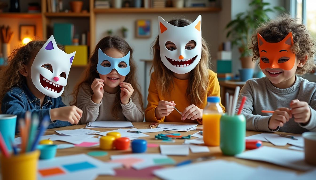 apprenez à organiser un atelier créatif de création de masques rigolos pour enfants ou adultes. découvrez des conseils pratiques, des idées d'activités et du matériel nécessaire pour un moment de créativité et de fun assuré !