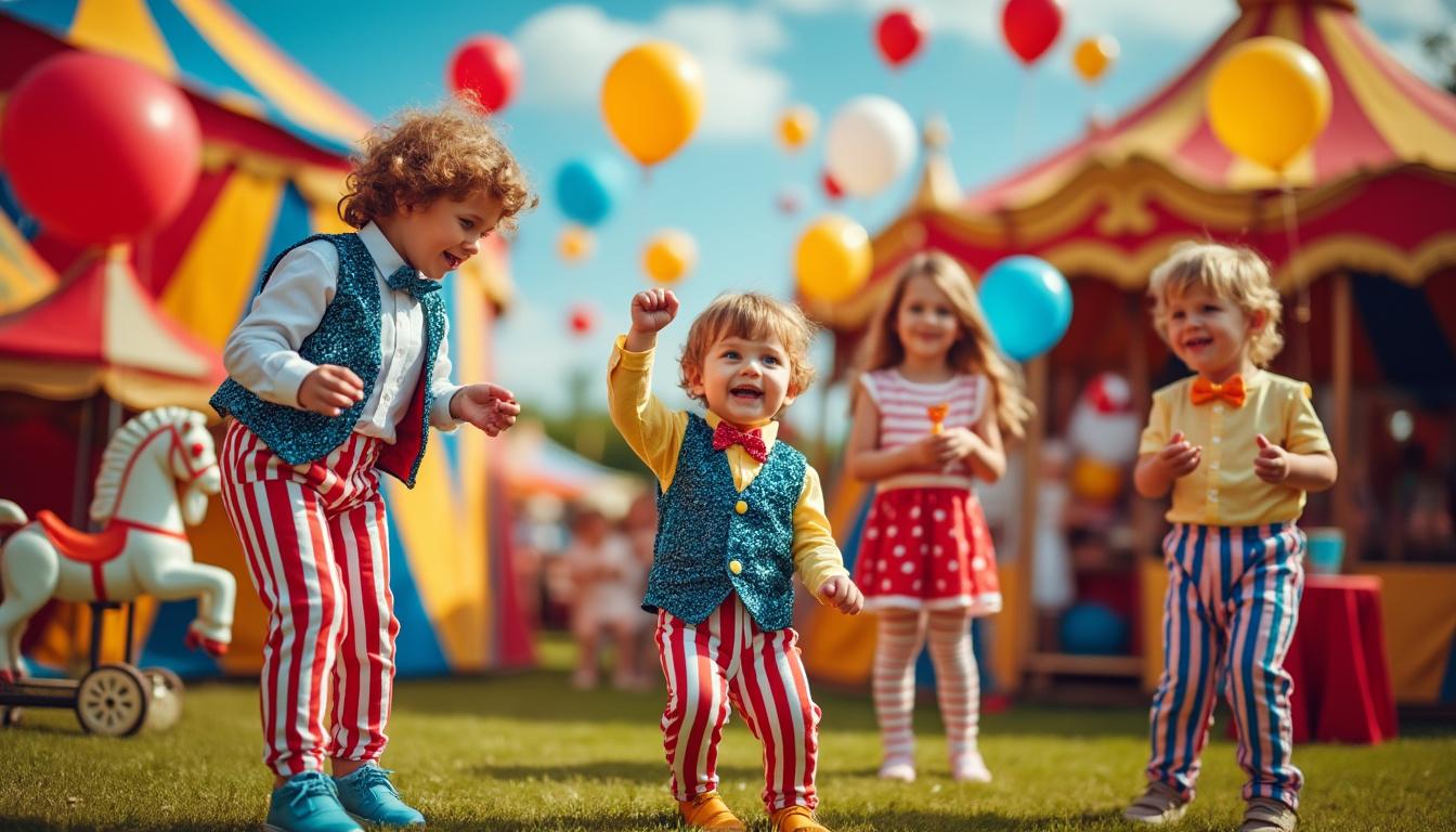 découvrez comment immortaliser les moments forts d'une fête d'enfants sur le thème du cirque avec des photos réussies et pleines de magie.