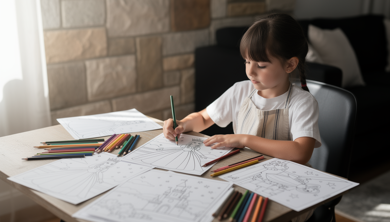 coloriages d'une princesse