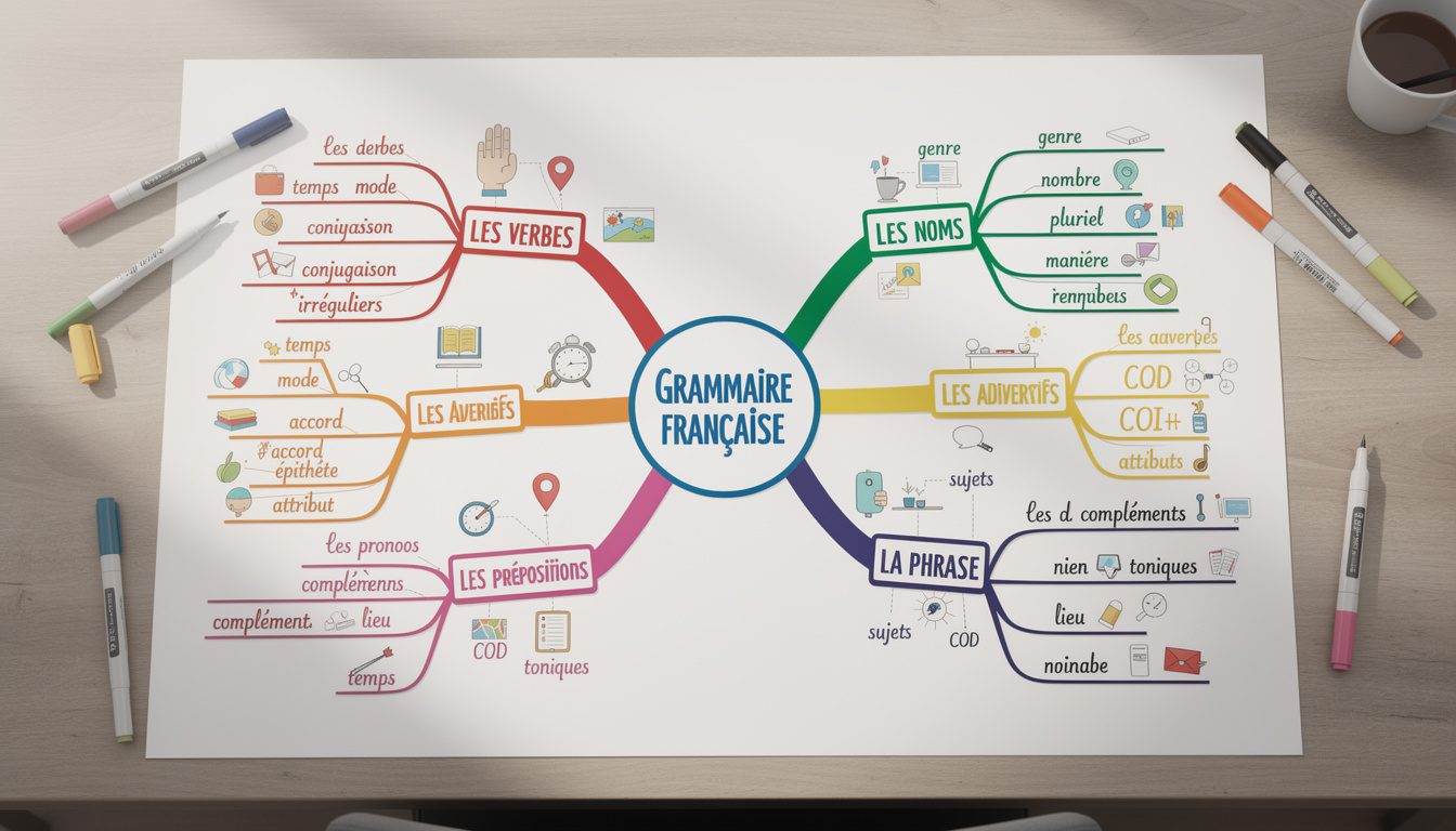 découvrez les meilleures astuces pour dessiner une carte mentale efficace sur la fonction grammaticale, spécialement conçue pour les élèves de 3e.
