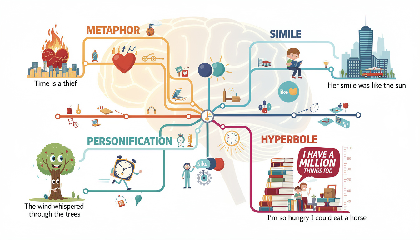 découvrez une carte mentale des figures de style, un outil indispensable pour maîtriser la rhétorique et améliorer votre expression orale et écrite.