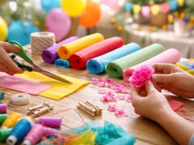 apprenez à réaliser facilement une guirlande en papier crépon pour décorer un anniversaire et créer une ambiance festive et colorée inoubliable.